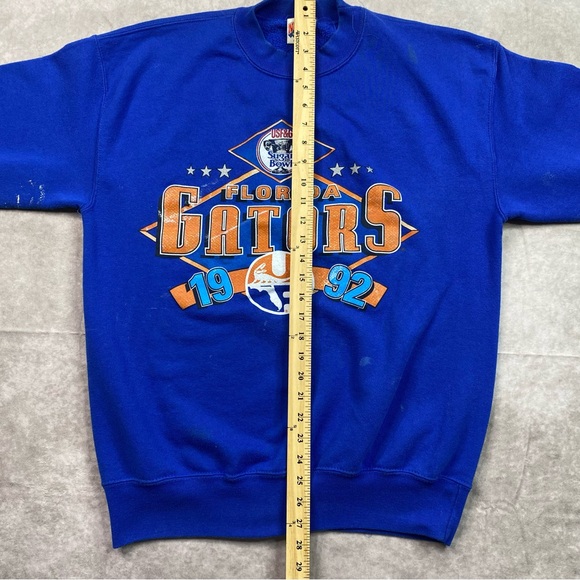 Vintage Florida Gators Sweater Adult Large Blue Nutmeg Crew Neck Pullover 90s - Picture 15 of 16